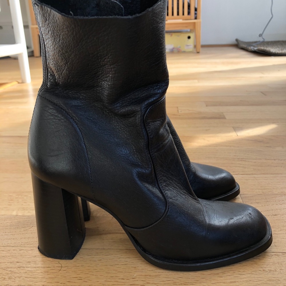 Topshop Heeled Square-Toe Boots
